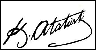 Kumlama Şabl.Atatürk İmza