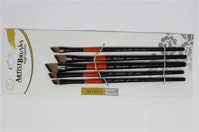 Yan Kesik Fırça 5`li Set