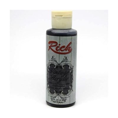 Siyah Vintage Akrilik Boya 130 ml