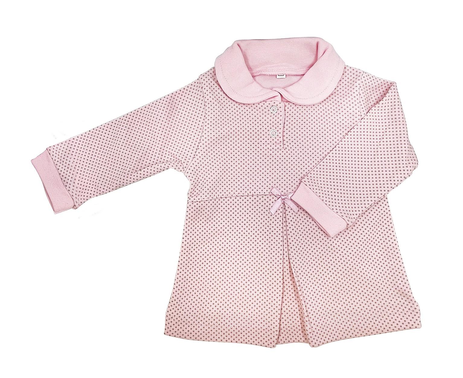 Sema Baby Puantiyeli Elbise 2li Takım 12 Ay  - Pembe