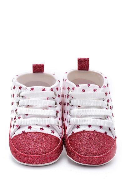 First Step Simli Yıldızlı Patik - Pembe 12-16 Ay / No.19