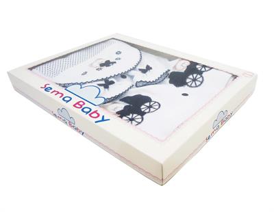 Sema Baby 5li Premature Puanlı Set - Mavi