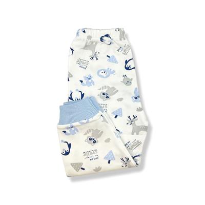 Sema Baby Happy Animals Bebek Pijama Takımı Mavi 6-9 Ay