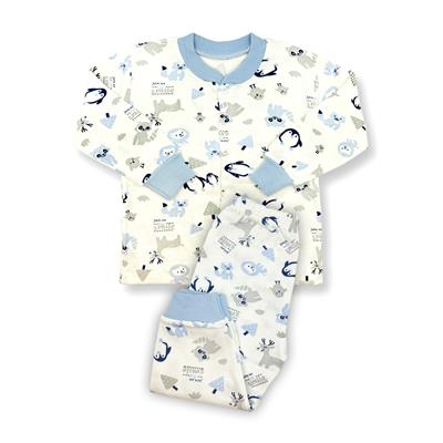 Sema Baby Happy Animals Bebek Pijama Takımı Mavi 6-9 Ay