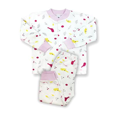 Sema Baby Happy Birds Bebek Pijama Takımı Pembe 6-9 Ay