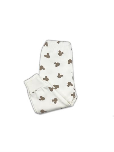 Sema Baby Mickey Mouse Bebek Pijama Takımı – Ekru 0-3 Ay