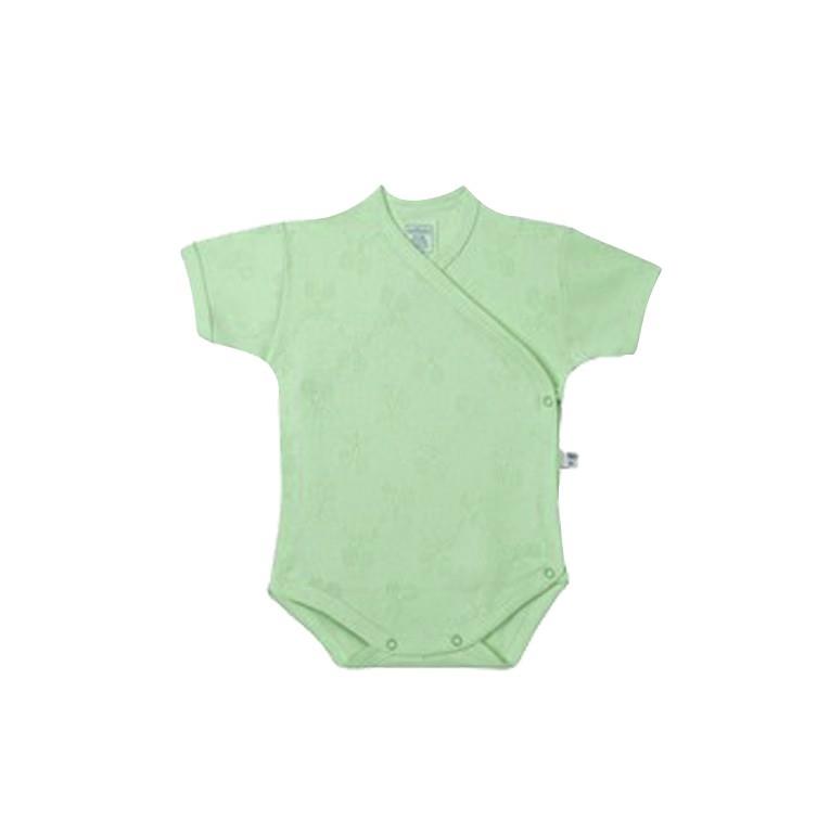 Sema Baby Sevi Jakarlı Önden Açık Yarım Kollu Body - Yeşil 1 Ay