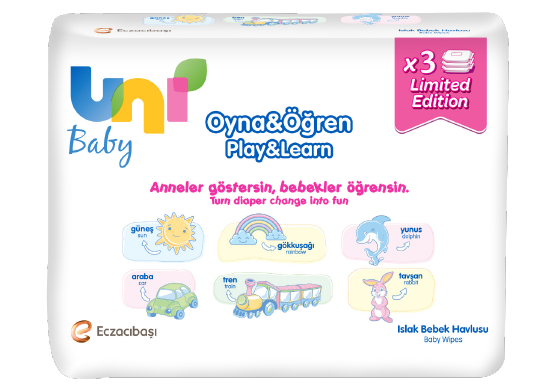 Uni Baby Oyna Öğren Bebek Islak Mendili 156 Yaprak