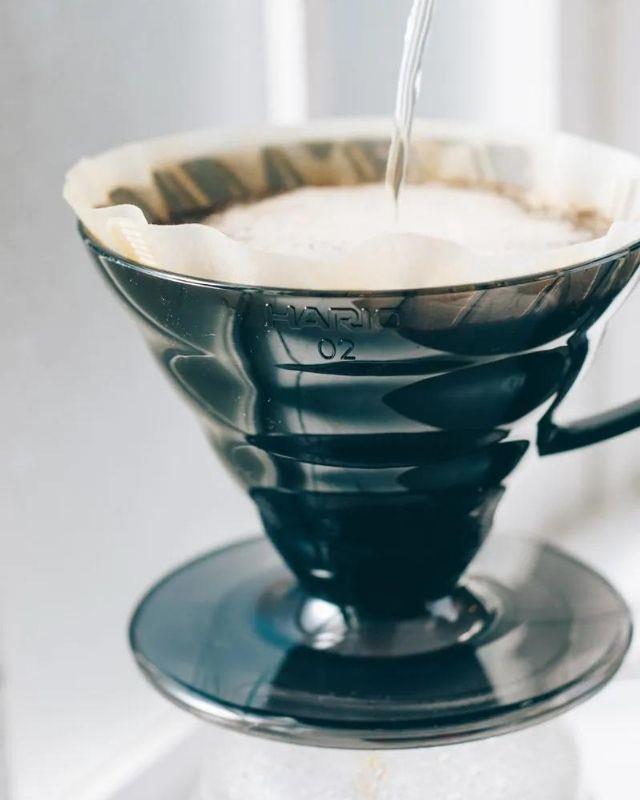 Hario V60 02 Siyah Plastik Dripper Set