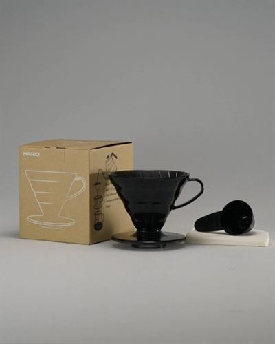 Hario V60 02 Siyah Plastik Dripper Set