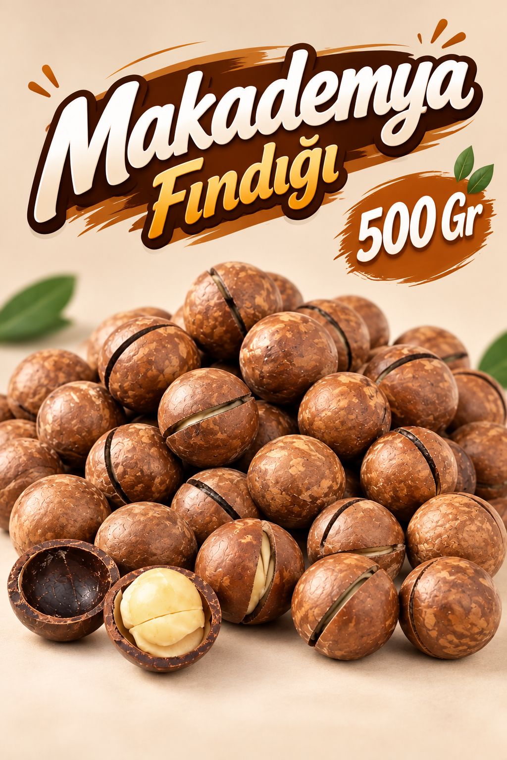 Kavrulmuş Makademya Fındığı 500 Gr