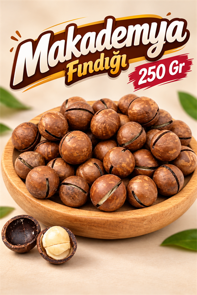 Kavrulmuş Makademya Fındığı 250 Gr