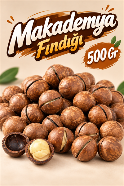 Kavrulmuş Makademya Fındığı 500 Gr