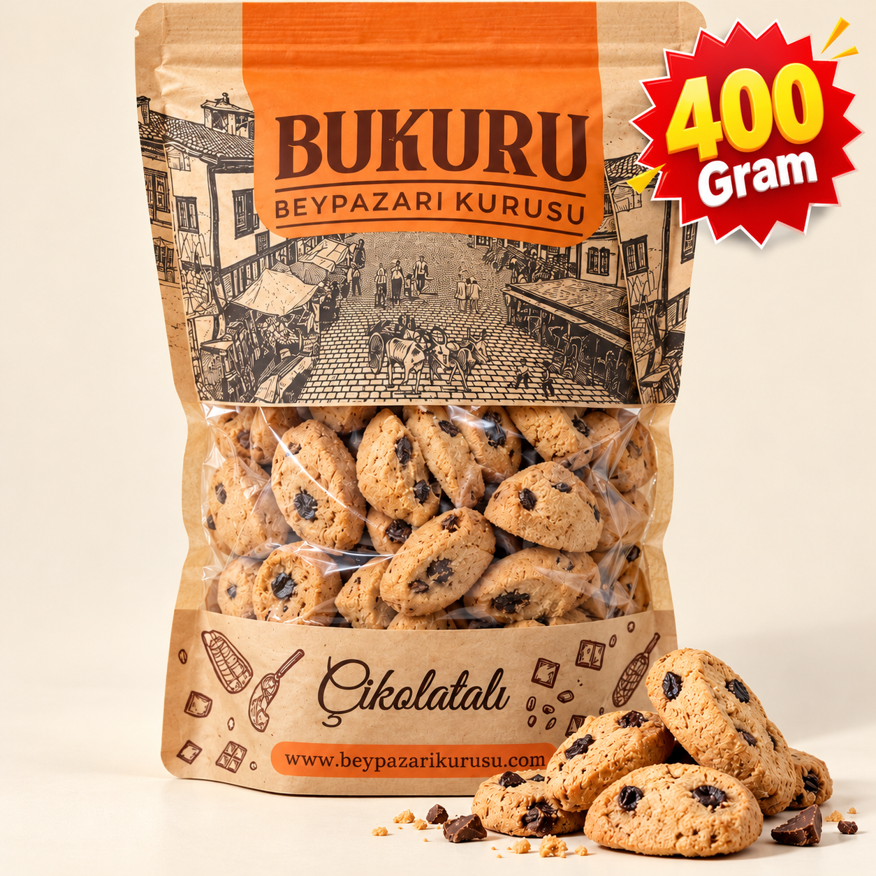 Bukuru Çikolatalı Beypazarı Kurusu 400 Gram Geleneksel Lezzet