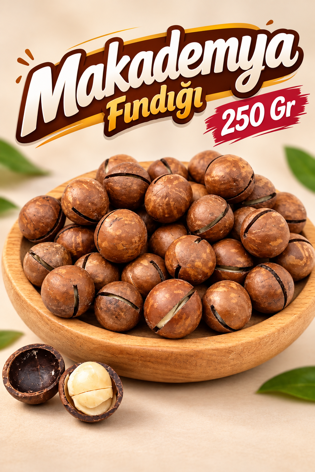 Kavrulmuş Makademya Fındığı 250 Gr
