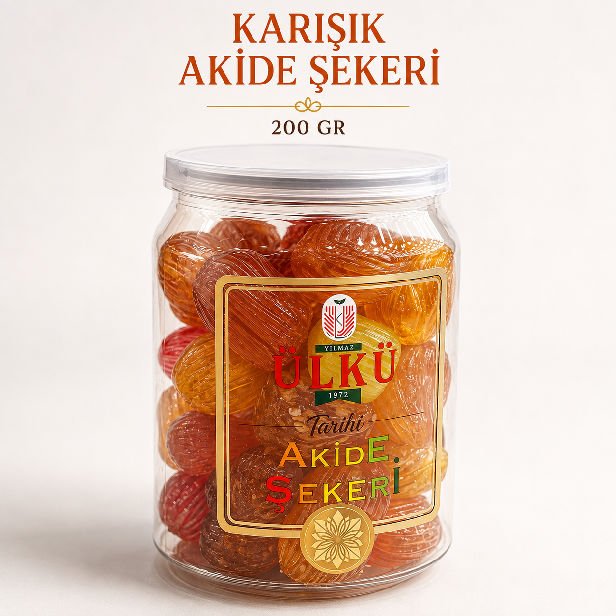 Yılmaz Ülkü Karışık Akide Şekeri 200 Gr Glikozsuz Geleneksel Nostaljik Sert Şeker İkramlık Bayram Şekeri