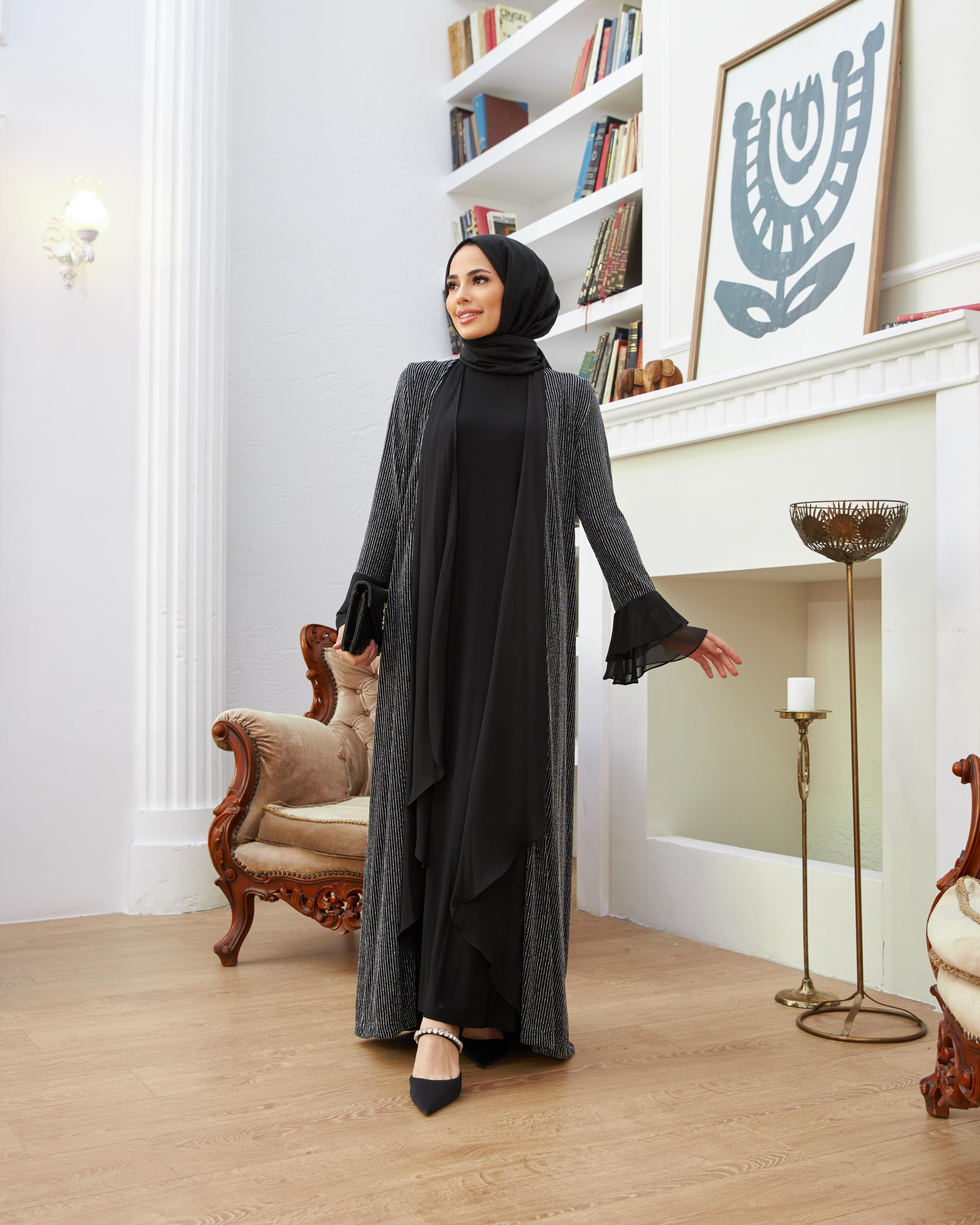 Simli Hırka Elbise Takım Abiye