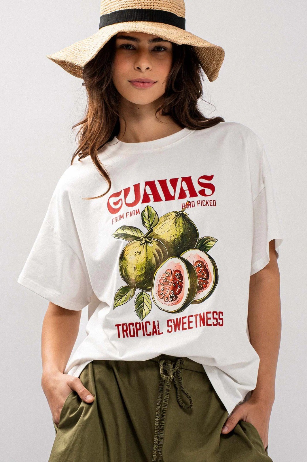  Baskılı motifli tişört EKRU