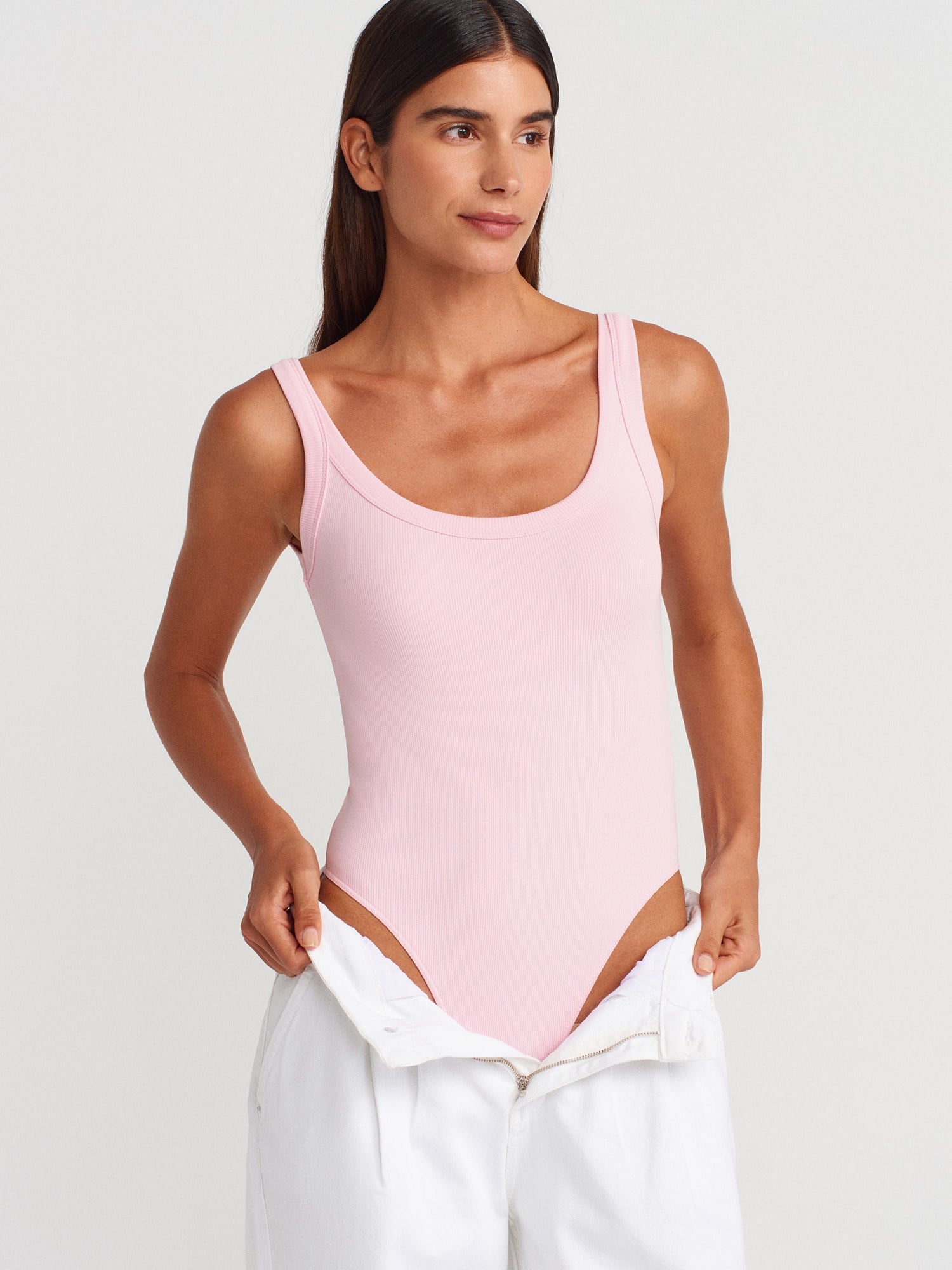 Askılı Bodysuit-toz pembe