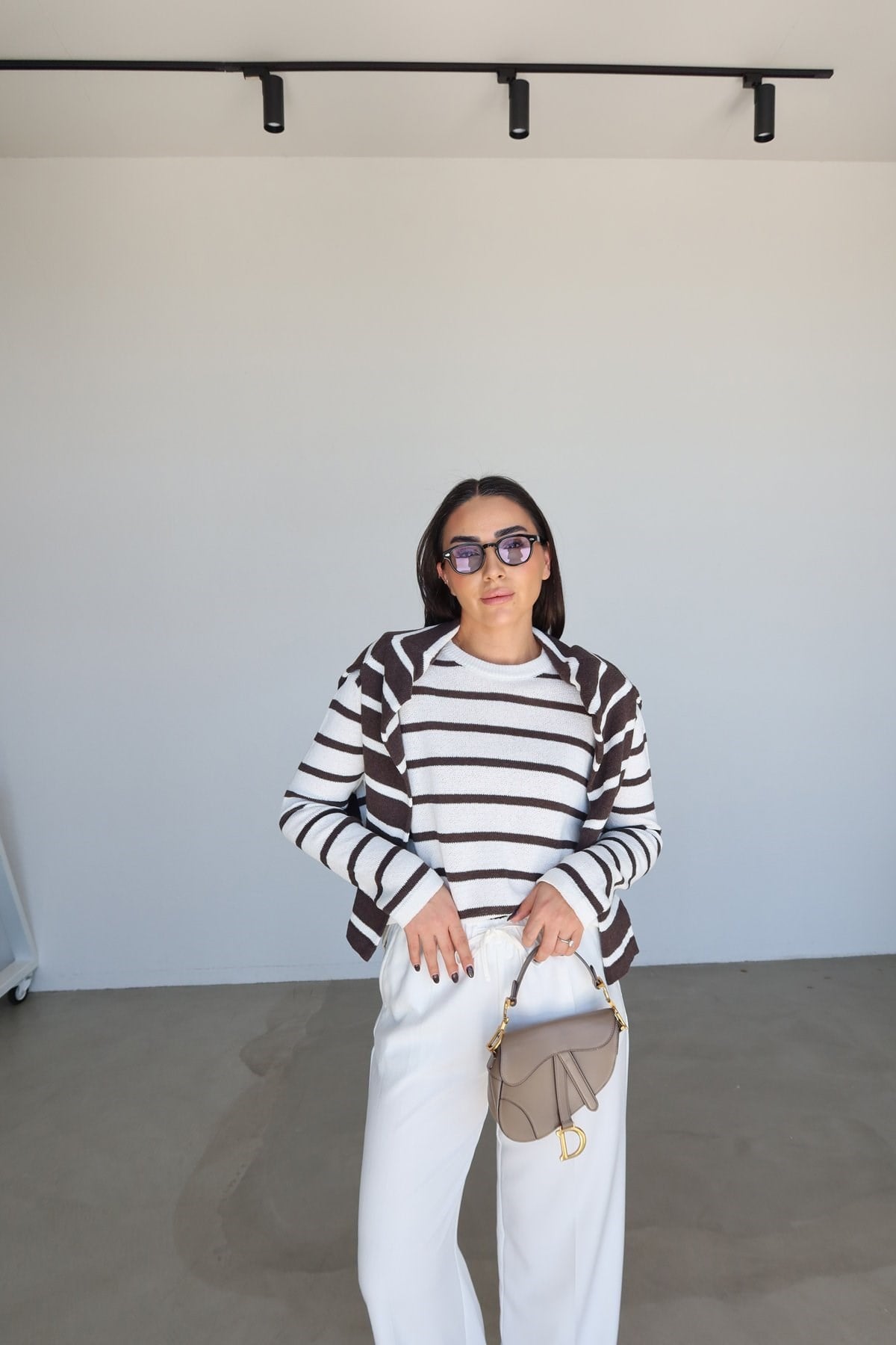 Basic yumuşak triko kazak EKRU