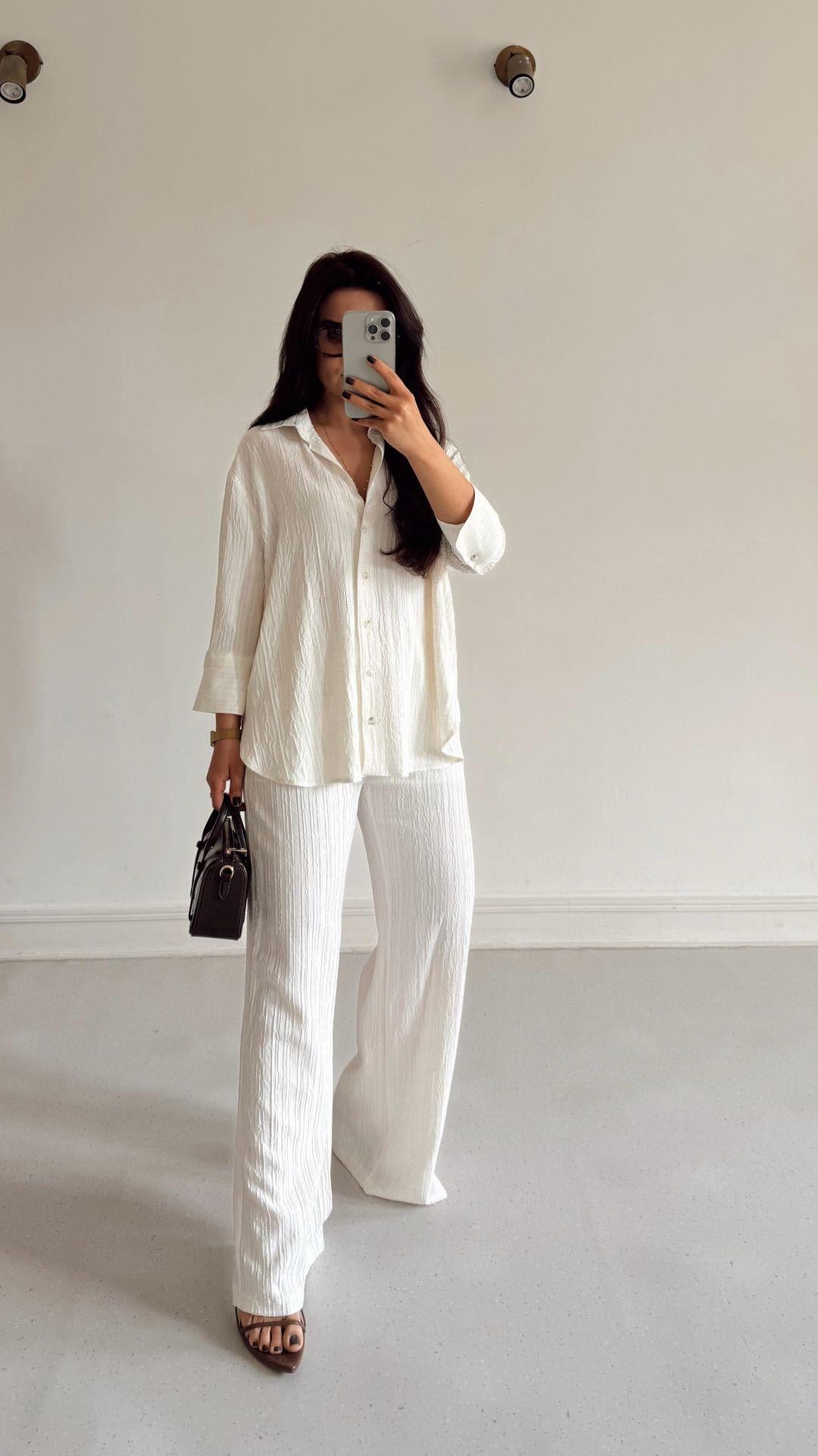 Bürümcük  Cepli Ekru Pantolon