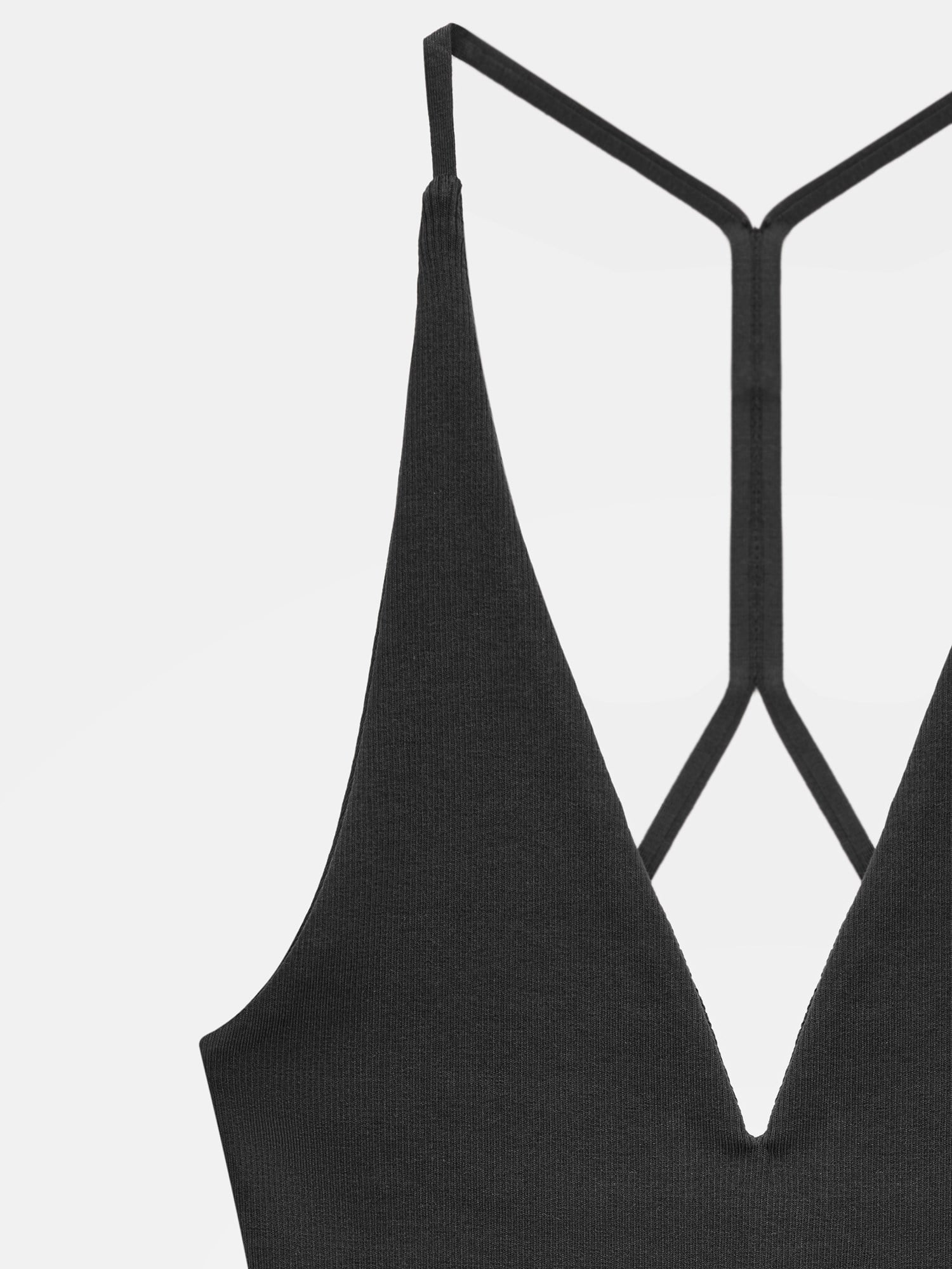 Halter Yaka Bodysuit-Koyu Siyah
