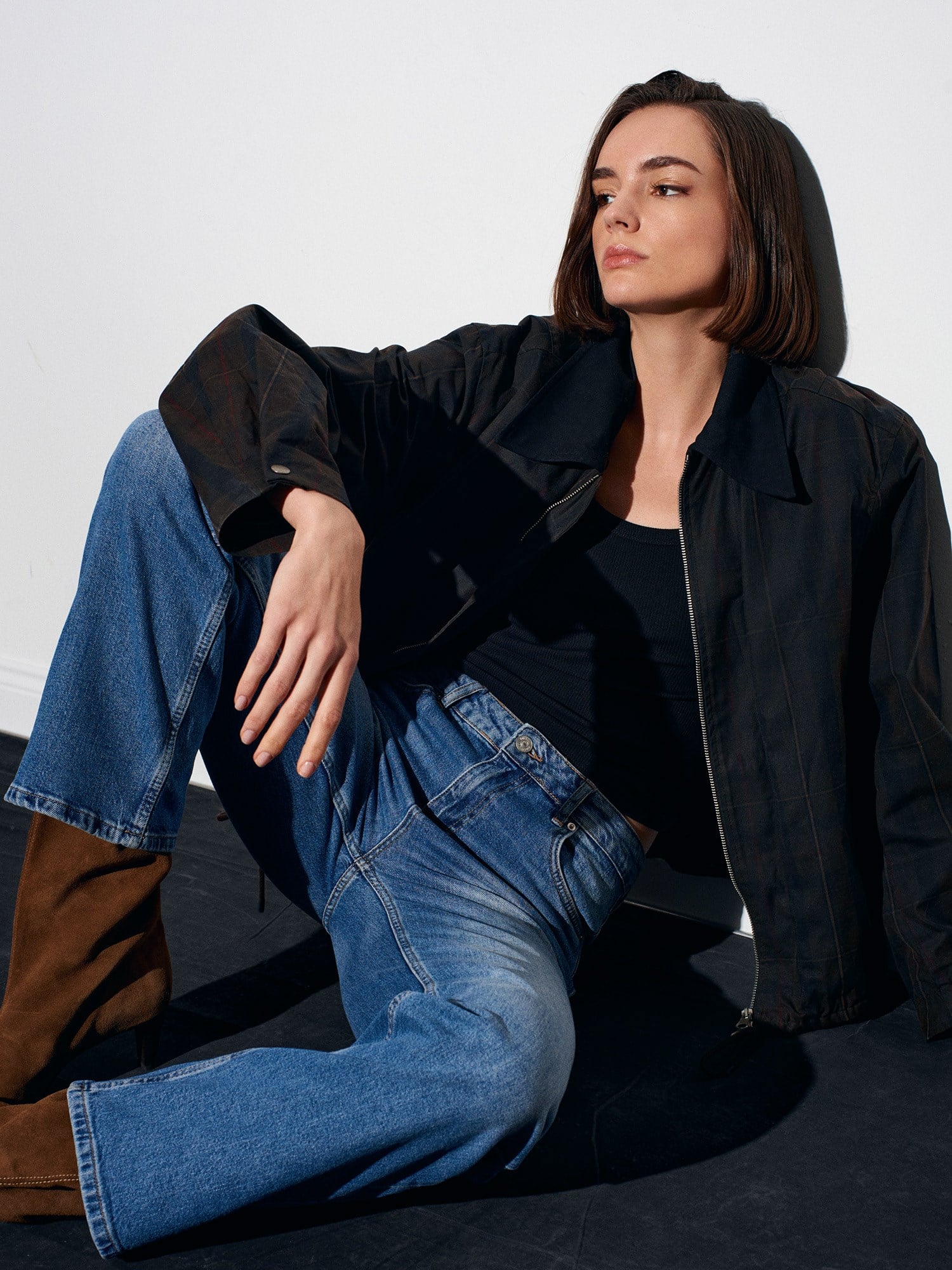 Likralı Wide Leg Jean-Mavi