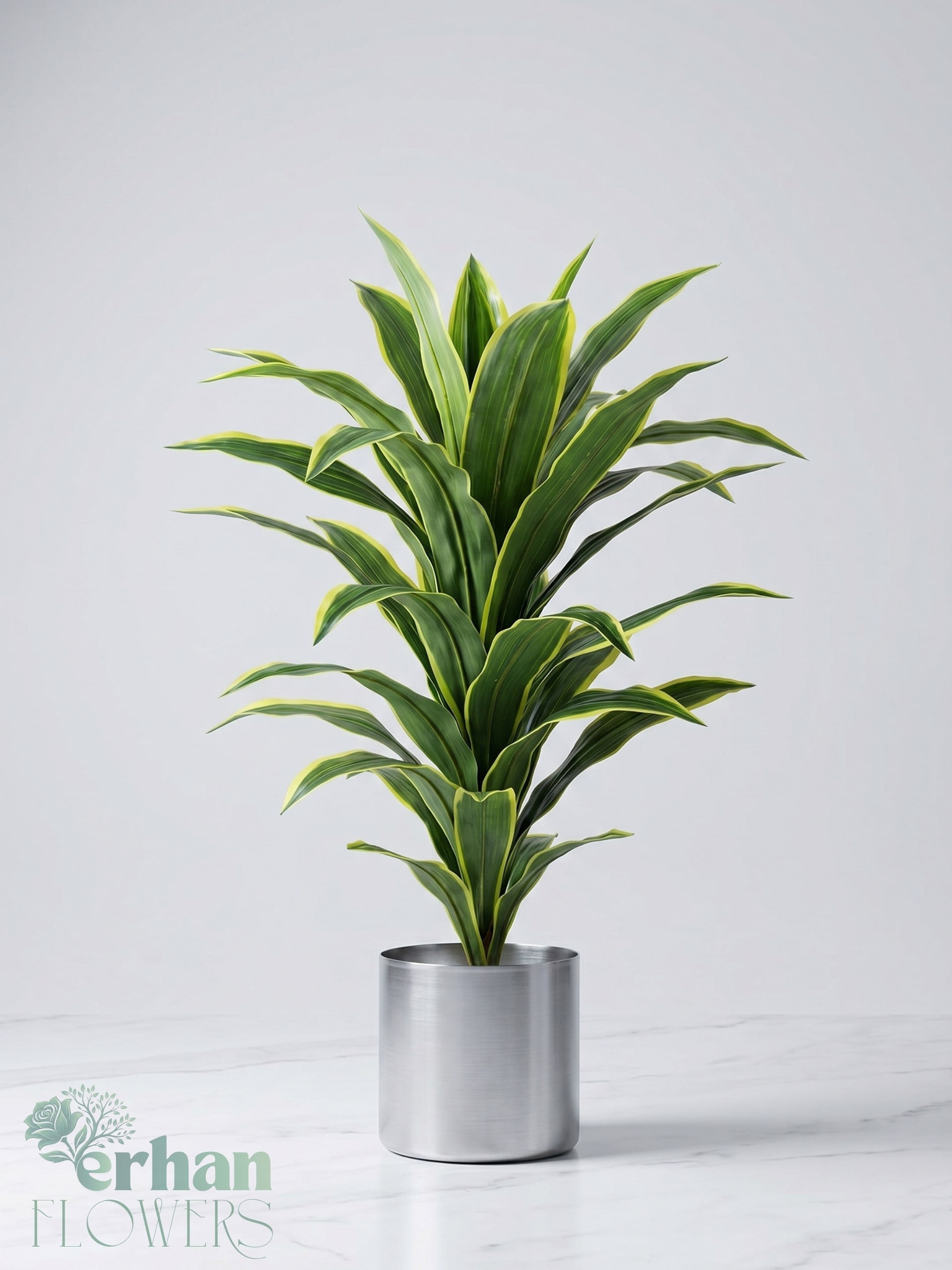 Yapay Mısır Ağacı (Dracena) 130 cm | Dekoratif Tropikal Yapay BitkiYapay Mısır Birkisi (Dracena) 130 cm