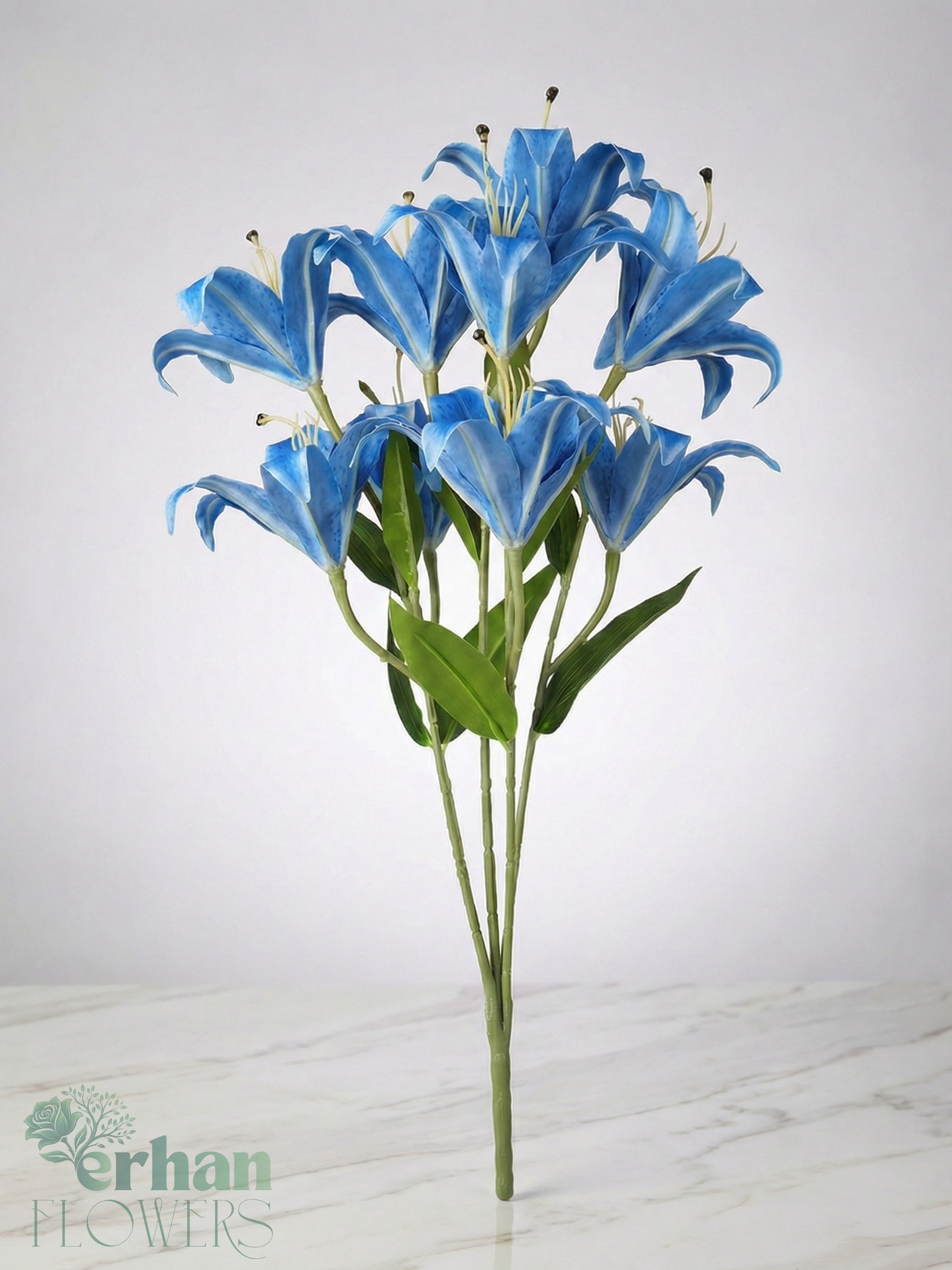 Yapay Lilyum Çiçeği 9 Kafa 55 cm | Zambak Çiçeği ModelleriYapay Lilyum Çiçeği (Zambak) 9 Kafa 5 Dal 55 cm