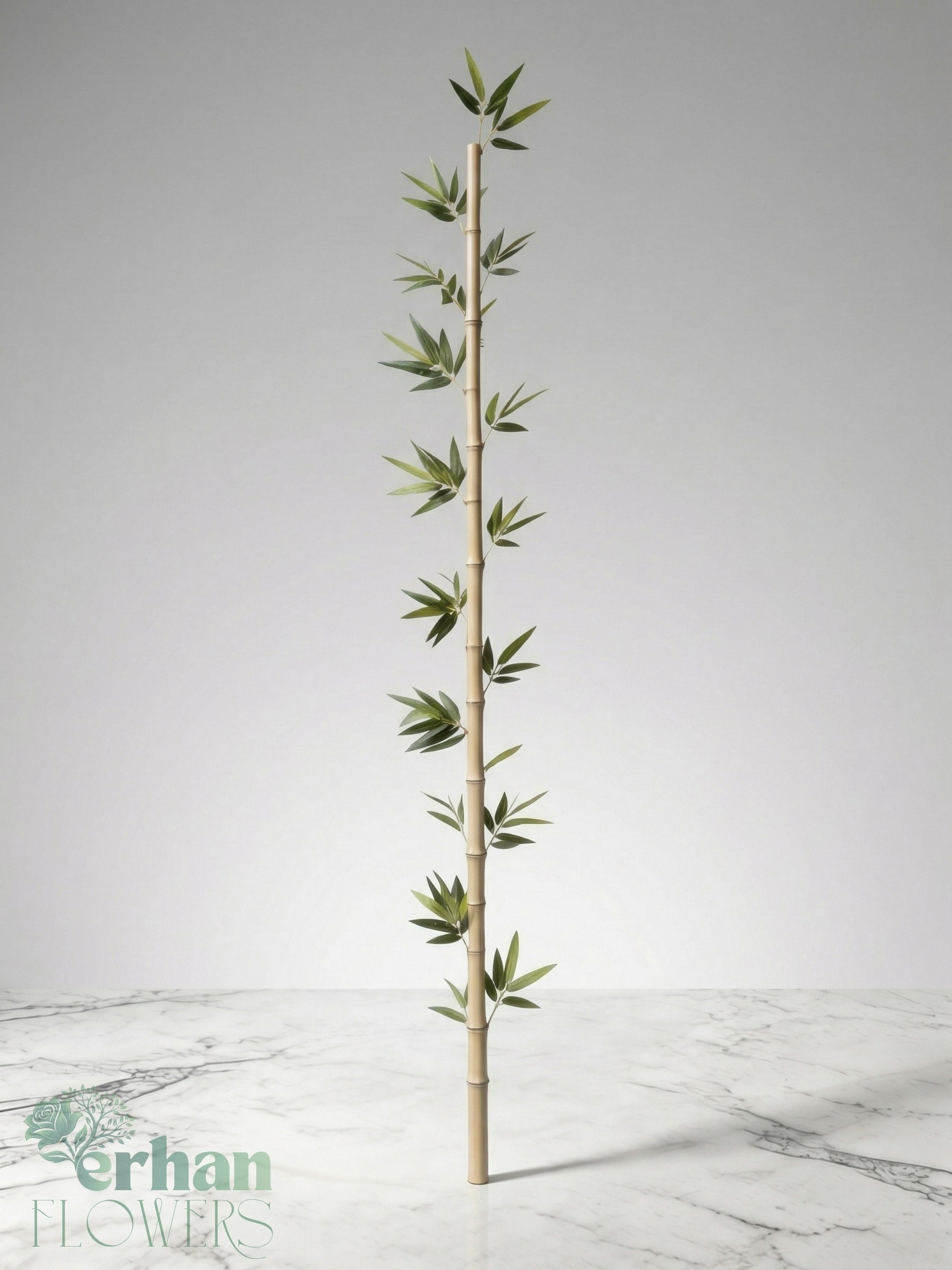 Yapay Yapraklı Tekli Bambu( Islak Dokulu Dolgun Yaprak)