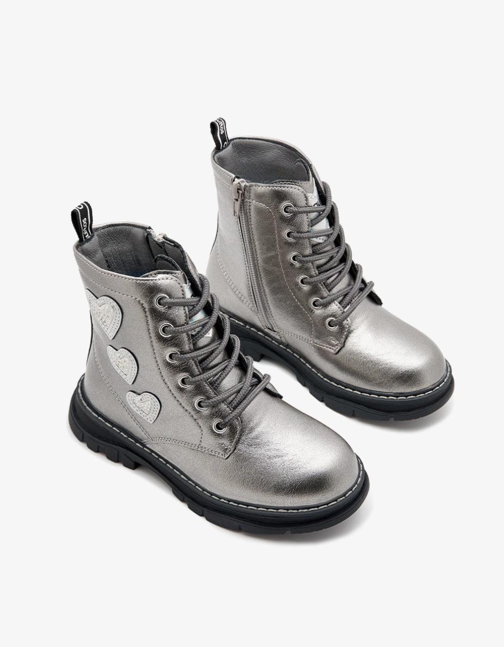 Conguitos 25-36  Numara Kız Çocuk Kalpli Bot Gri COSH254002