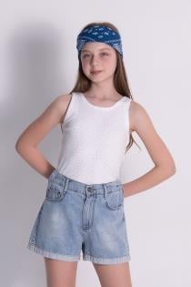 Dmb Kız 9-15 Yaş Taşlı Bluz Beyaz 0238