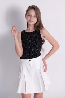 Dmb Kız 9-15 Yaş Taşlı Bluz Siyah 0238