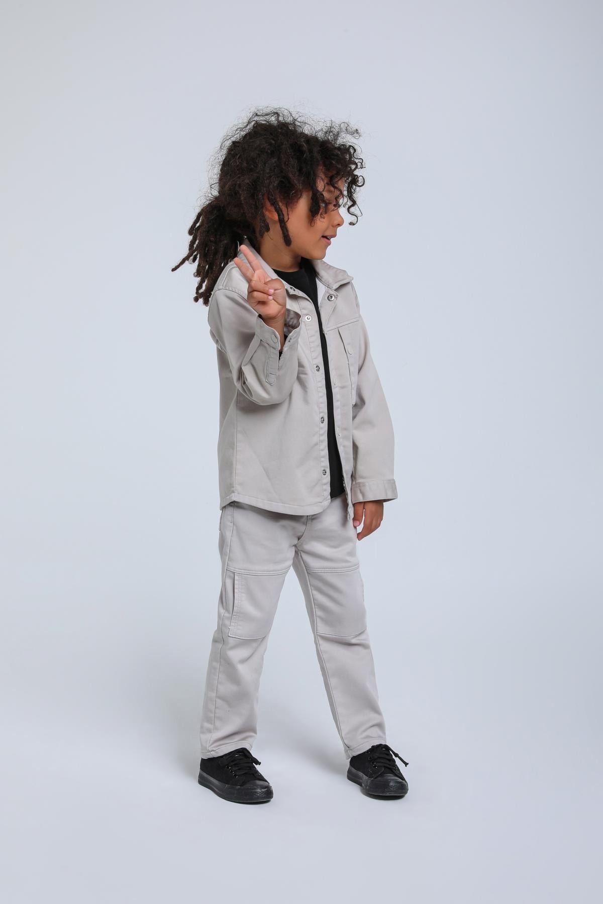 Erkek Çocuk 1-5 Yaş Yumuşak Pantolon 2446 Gri