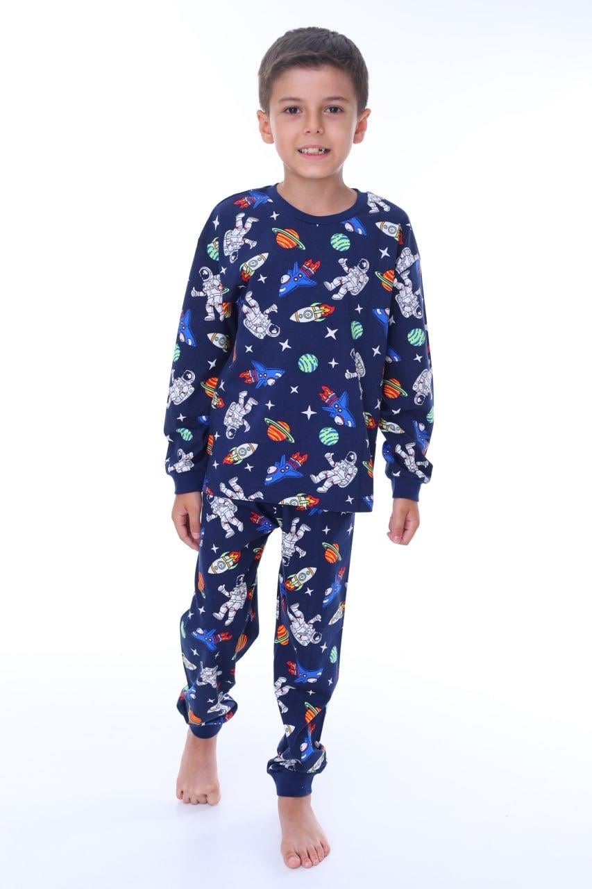 Erkek Çocuk 8-13 Yaş Pijama Takımı Astronot Lacivert 36218