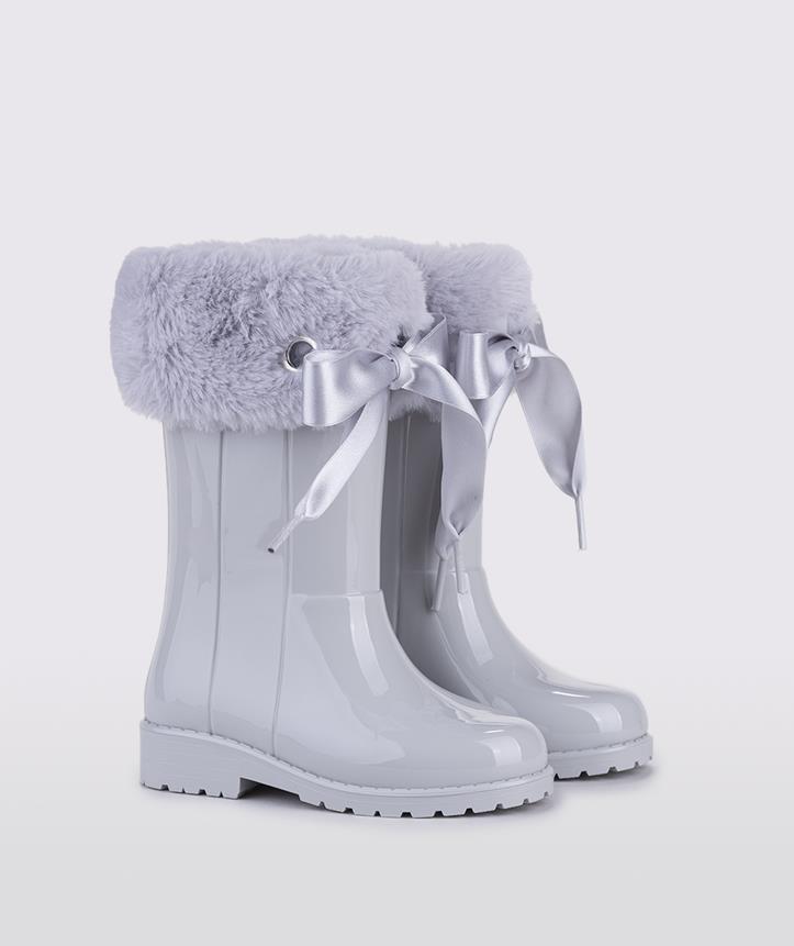 İgor Çocuk Kürklü Yağmur Botu Campera Charol Soft Gri W10239-250 