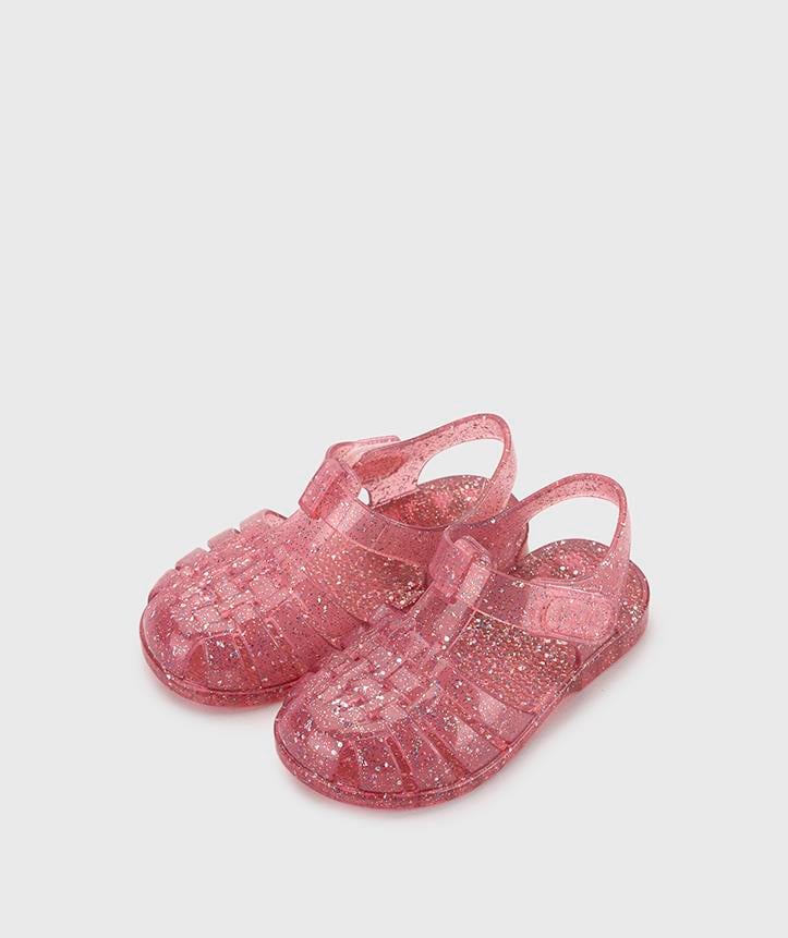 Igor Çocuk Sandalet S10329-387 Clasica CristaL Fucsia Multi Glitter