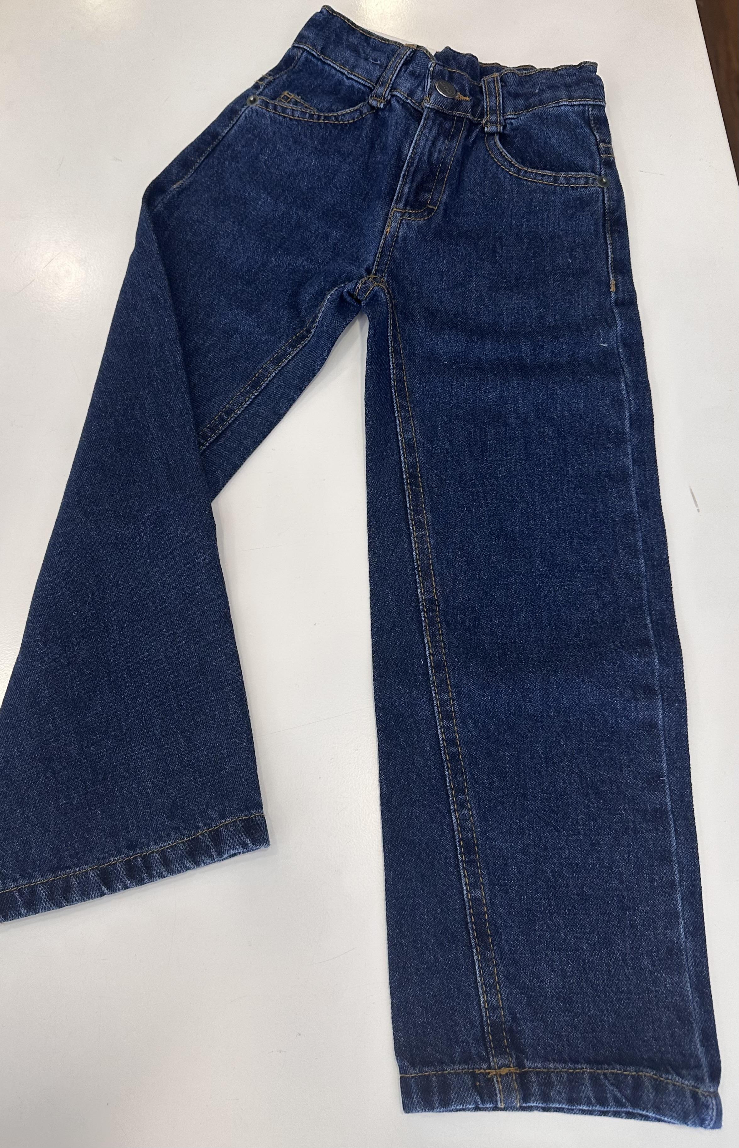 Kız Çocuk 4-9 Yaş Kot Pantolon Lacivert 0518