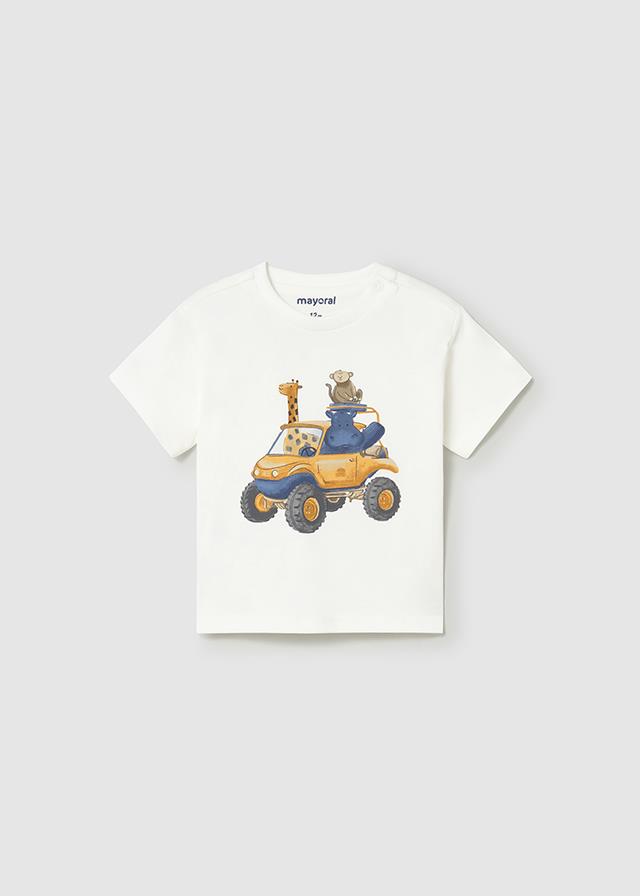 Mayoral Erkek   Araba T-shirt Krem 1010
