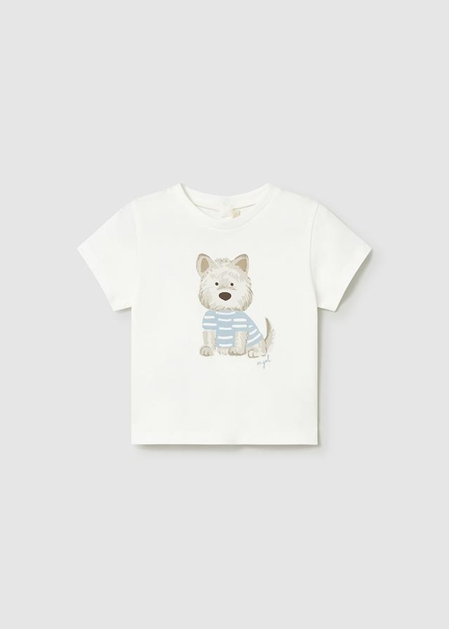 Mayoral Erkek Köpek T-shirt Krem 1001           