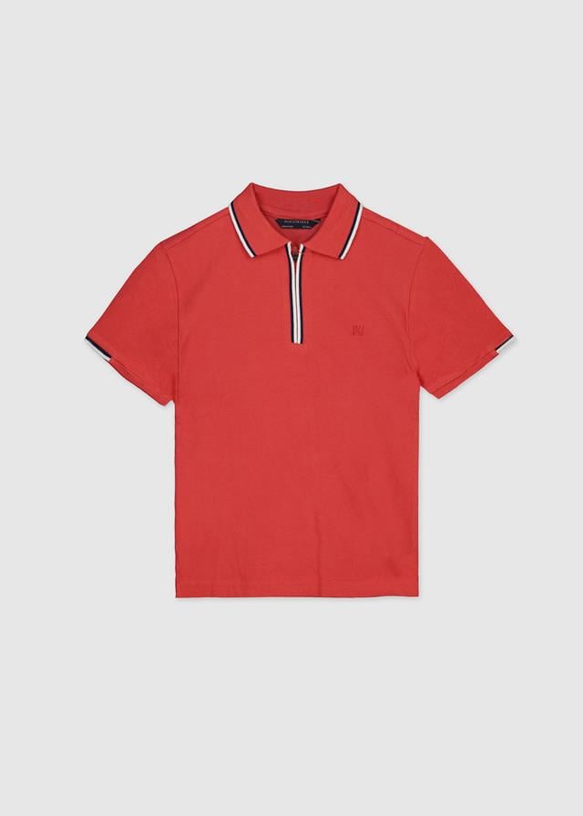 Mayoral Erkek Polo Yaka Fermuarlı  T-shirt  Kırmızı 6166