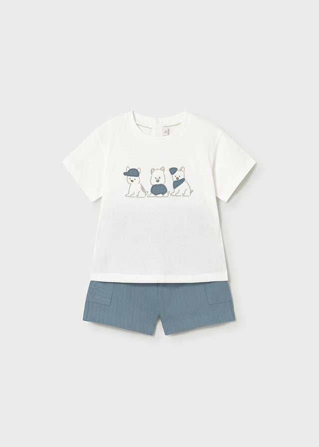 Mayoral Erkek T-shirt Şort Takım Turkuaz 1665         