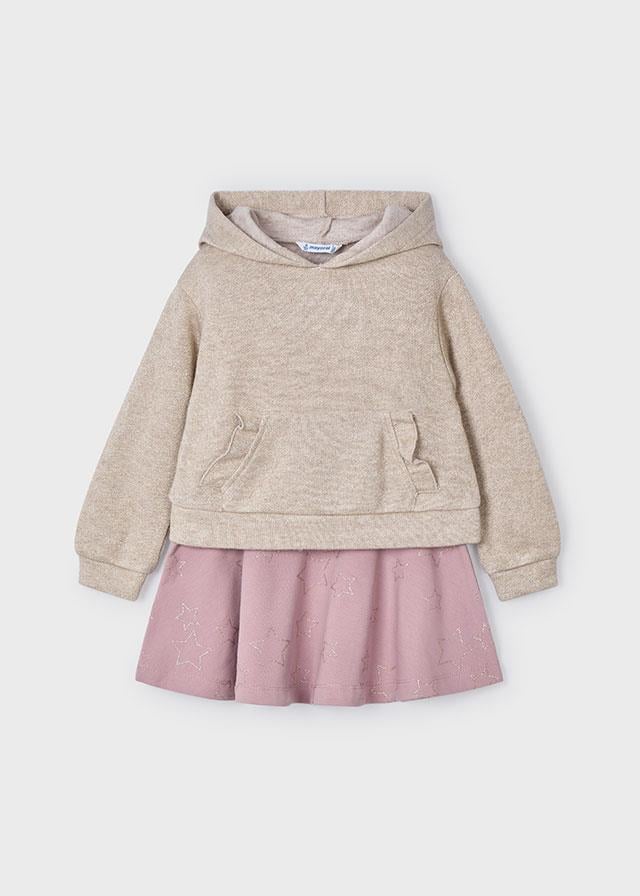 Mayoral Kız 3-9 Yaş Kışlık Sweat Etek Set Pembe 4936