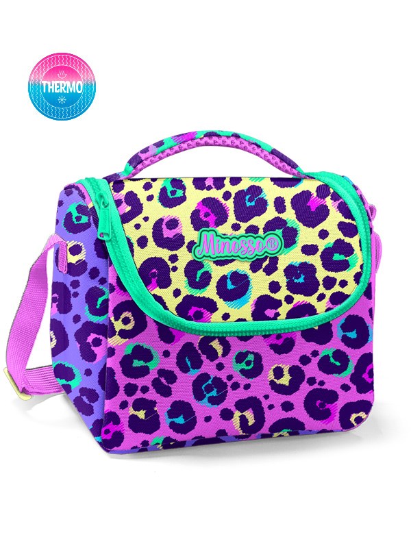 Minosso Kız 3002 Leopar Desenli Thermo Beslenme Çantası