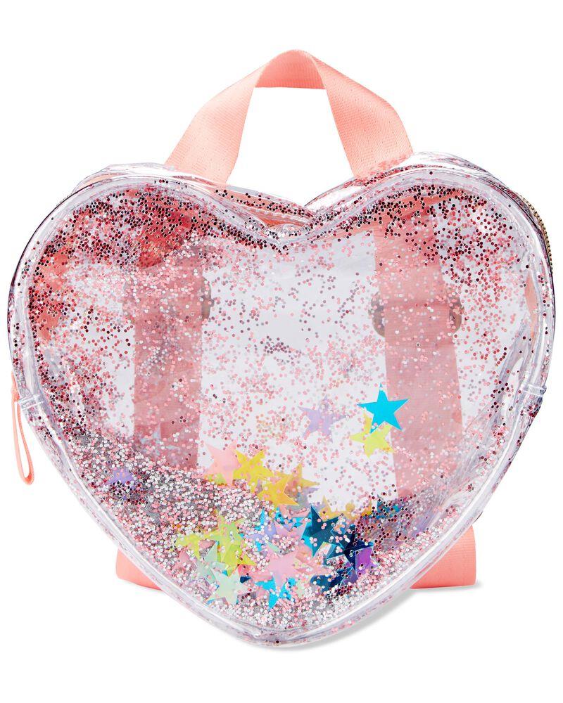 Skip Hop Bags Şeffaf Parıltılı Kalp Sırt Çantası (3Y - 8Y) Şeffaf 892810