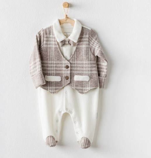 Andywawa Little Man Bebek Tulumu AC24403 Bej