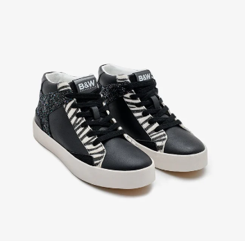 Conguitos 32-40 Sneaker Ayakkabı Zebra Siyah  BJSH368007