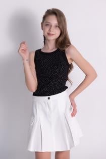 Dmb Kız 9-15 Yaş Taşlı Bluz Siyah 0238