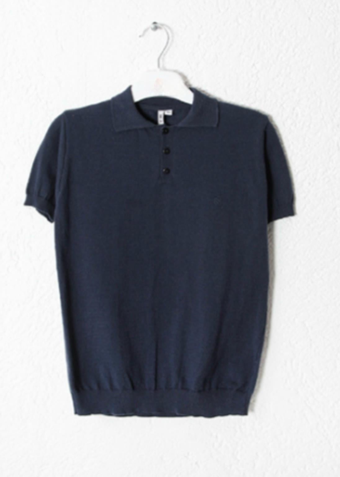 Erkek Çocuk 1-5  Yaş Polo Yaka Triko T-shirt 124404 Lacivert