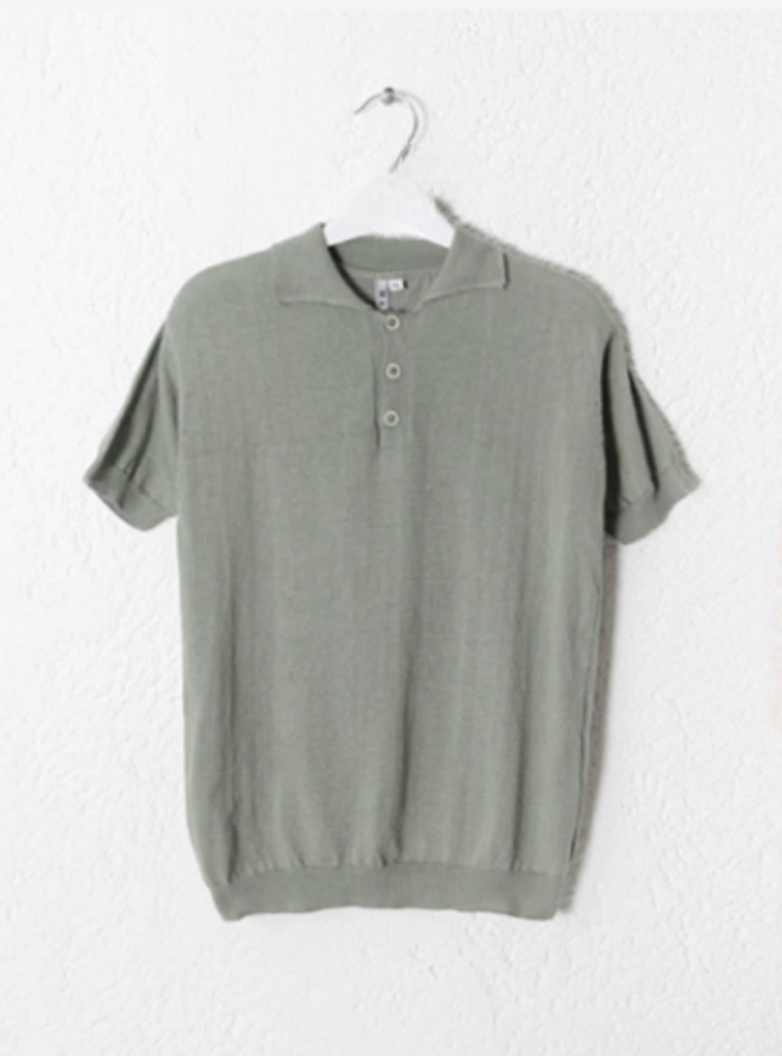 Erkek Çocuk 1-5  Yaş Polo Yaka Triko T-shirt 124404 Zeytin